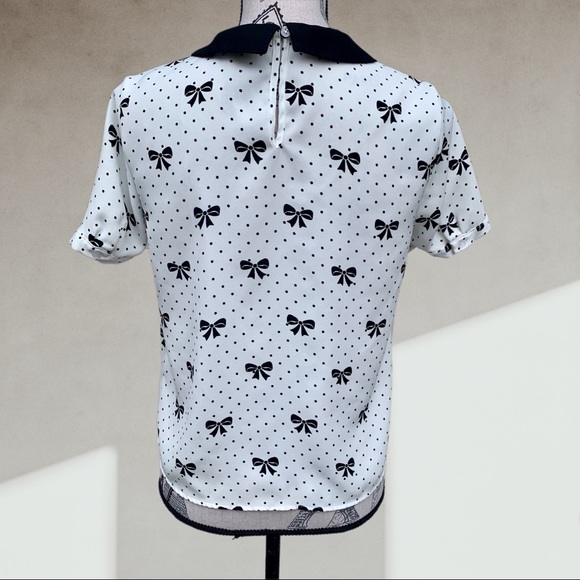 Babydoll bows FOREVER 21 top SMALL - Picture 9 of 10